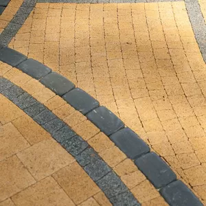 Тротуарная плитка KRETA структурная желтая