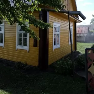 Покраска всех типов деревянных домов в Новогрудке. Мойка крыш 