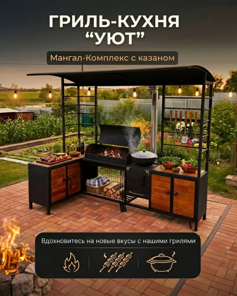 Летние кухни под заказ — Проектирование и монтаж
